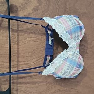 Plaid aerie bra